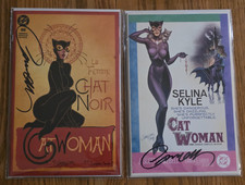 Catwoman #88 J. Scott Campbell Signed Chat Noir & Breakfast Tiffany Set w/ COA picture