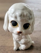 Vintage Lefton White Gray H6862 Poodle Figurine picture