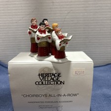 DEPT 56 CHOIRBOYS ALL IN A ROW 5889-2 HERITAGE VILLAGE CHRISTMAS picture