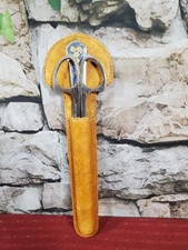 Vintg Precision Hudson Line Germany Scissors & Letter opener in Leather  Sheath picture