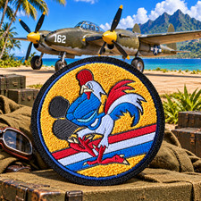 USAAF 67TH FIGHTER SQUADRON 5 INCH SQUADRON PATCH-CHENILLE picture