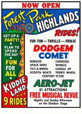 Vintage Forest Park Highlands  Amusement Park Ad Magnet – St. Louis, Missouri picture