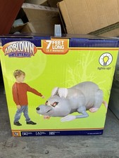 Rare Gemmy 2008 7ft Long Rat Halloween Airblown Inflatable picture