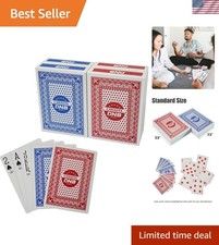 DNB 4 Deck Canasta Cards - 2 Decks Blue and 2 Decks Red Playing Cards with Po... picture
