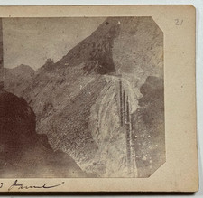 Ralroad “Tunnel No. 23” Construction Scene c. 1868 Albumen Stereoview picture