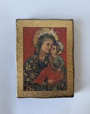 Vintage Italian Icon Madonna & Child Gold Leaf picture