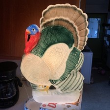 VTG 1998 Don Featherstone Turkey Blow Mold Thanksgiving Union Light Up Décor 25