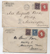 1905 and 1910 covers New York to Germany 1902 issue [y1281] picture