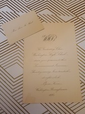 1895 Washington High School Graduation Announcement Beautiful picture