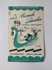 Vintage LA HACIENDA SHERIDAN Restaurant Pizzeria Menu Buffalo, New York picture