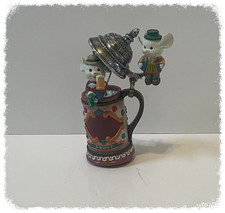 Vintage Enesco Guten Cheers 1992 Mouse Ornament Holiday Cheers 1st w/ Box picture