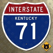 Kentucky Interstate 71 highway route marker road sign 1957 Louisville 18x18 picture