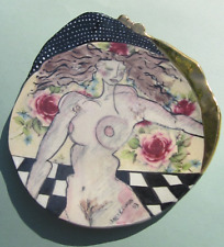 Vintage/Collectible Laney K.Oxman Ceramic Plate w/Nude Figure, 1983 picture