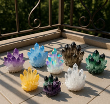 8PCS/Set Bestseller 2025 Crystal Cluster Collection – Natural Rough Geode Reiki picture