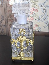 Vintage French Ormolu And Crystal Perfume Bottle Made 1940s-1960s picture