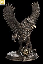 Mythical Griffin On The Stand VERONESE Bronze Sculpture Hand Painted Great Gift picture