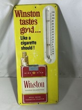 Vintage Winston Tastes Good Cigarette Advertising Thermometer Sign Collectible picture
