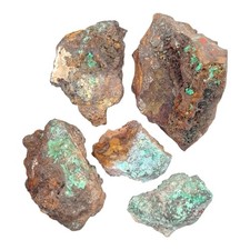 2 lbs Brochantite, Conichalcite, Rosasite 5-Piece Set - Ojuela Mine L161 picture