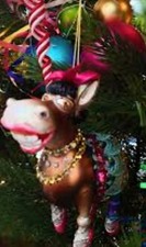 ​Robert Stanley Home Collection Fancy Glitzy Donkey Ballerina Glass Christmas... picture