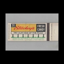 Full Length Matchbook Cover Stuckey's Fresh Candy 10 Miles Billboard #2 picture