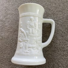 Federal Milk Glass Beer Stein Coffee Mug Tankard 3D 6