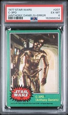 1977 Topps Star Wars PSA 6, C-3PO #207 Error (Anthony Daniels) picture