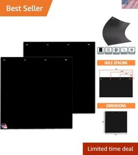 Durable 24x24 Inch Black Polymer Mud Flaps for Trucks & Trailers - 2 Pack picture