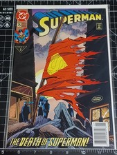 SUPERMAN #75 1993 DC - Death of Superman First 1st Print Newsstand picture