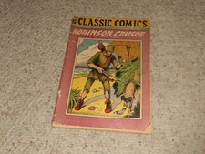 1946 Classic Comics Robinson Crusoe Comic Book #10 By Daniel Defoe picture