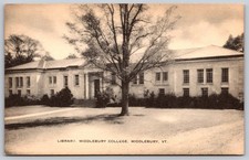 Middlebury Vermont Middlebury College Library Artvue Postcard PC459 picture