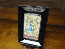 YELLOWSTONE PARK MAP ZIPPO LIGHTER MINT IN BOX picture