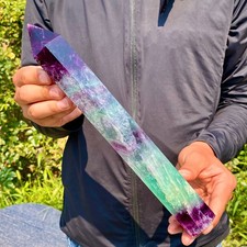 2.5LB  Natural unique colored fluorite pillar quartz crystal sample picture
