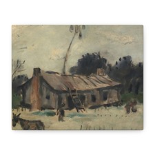 Anne Goldthwaite - Cabin in Alabama - ca. 1915-1925 - Canvas Wall Art picture