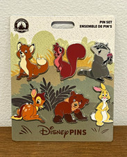 Disney Parks Woodland Animals 6-Pin Set – Bambi, Fox & Hound, Thumper – NEW picture