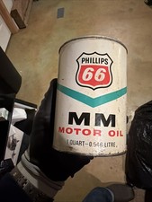 Vintage Phillips 66 MM Motor Oil 1 Quart Composite Can - New Unopened Can picture