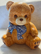 Tienshan Vintage Country Bear Stoneware Cookie Jar with Lid picture