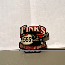 Harley-Davidson Fink's Cruisin' Route 555 Zanesville OH Collectible Pin Magnet picture