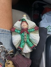 RETIRED Mattarusky Glass Child Making Snow Angel Christmas Ornament 6