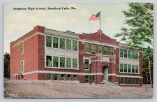 Rumford Falls ME Maine Stephens High School 1914 Postcard picture