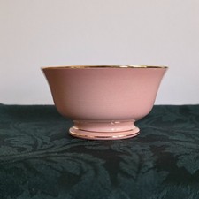 Vintage Royal Winton Pink Petunia Sugar Bowl with Gold Rim picture