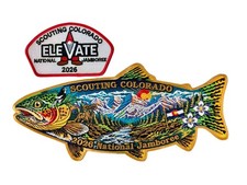 2026 National Jamboree Scouting Colorado 12 Inch Fish Patch, Plus Elevate JSP picture
