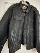 HARLEY-DAVIDSON Motor Clothes Leather Motorcycle JaCKeT Men Extra Large XL BiKeR picture
