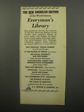 1950 E.P. Dutton & Company Book Advertisement - Everyman's Library picture