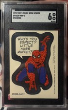 1975 Topps Spider-Man - 1 Comic Book Heroes Stickers SGC 6 Marvel picture