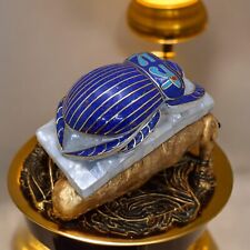 LARGE RARE LAPIS LAZULI SCARAB FROM ANCIENT EGYPTIAN PHARAONIC ANTIQUE picture