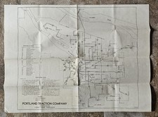 1935 Portland Oregon Traction Company Map Railroad Transportation Original picture
