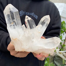 3lb Large Natural Clear White Quartz Crystal Cluster rough Specime Healing picture