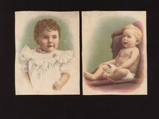 Antique Victorian Medical Ad Trade Cards Set 2 Eskay's Food Little Girl Baby picture