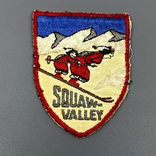 Vintage Authentic SQUAW VALLEY Ski Resort Sew On Patch Rare picture