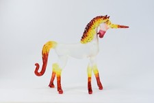 Unicorn Red and Yellow Figurine of Blown Glass Crystal picture